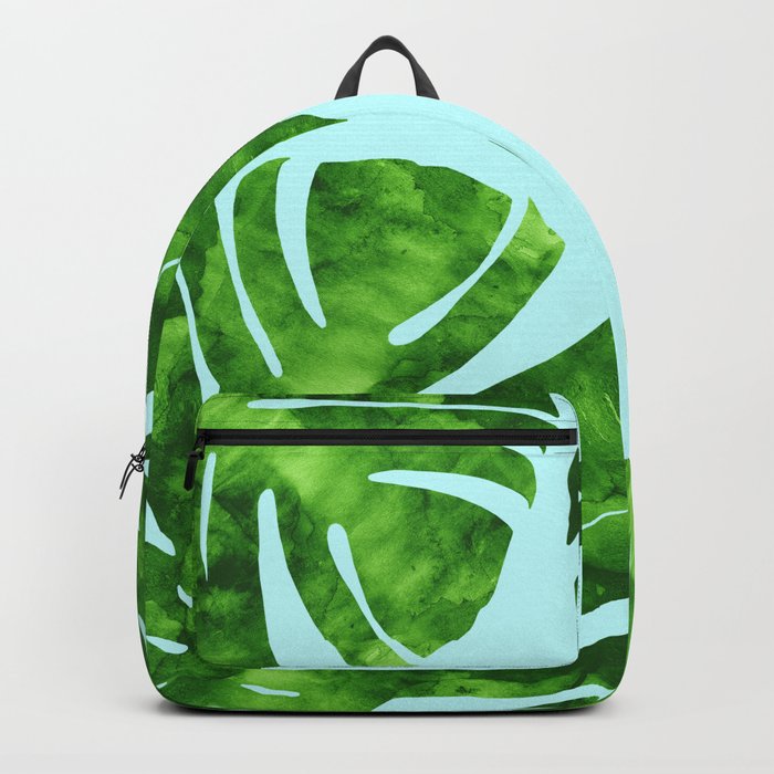 Composition tropical leaves III Backpack