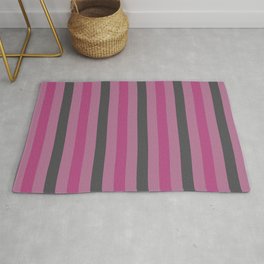 Classic Stripes Pattern_Morandi Color 1_c2b Pink Grey Rug