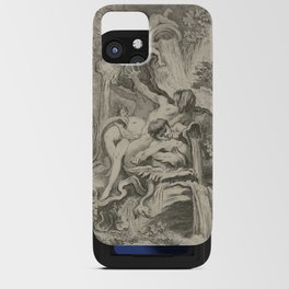 Leviathan the great serpent vintage etching iPhone Card Case
