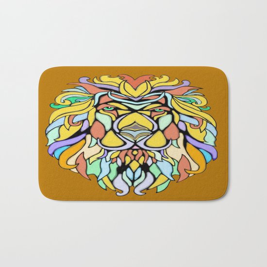 Metallic Lion Bath Mat