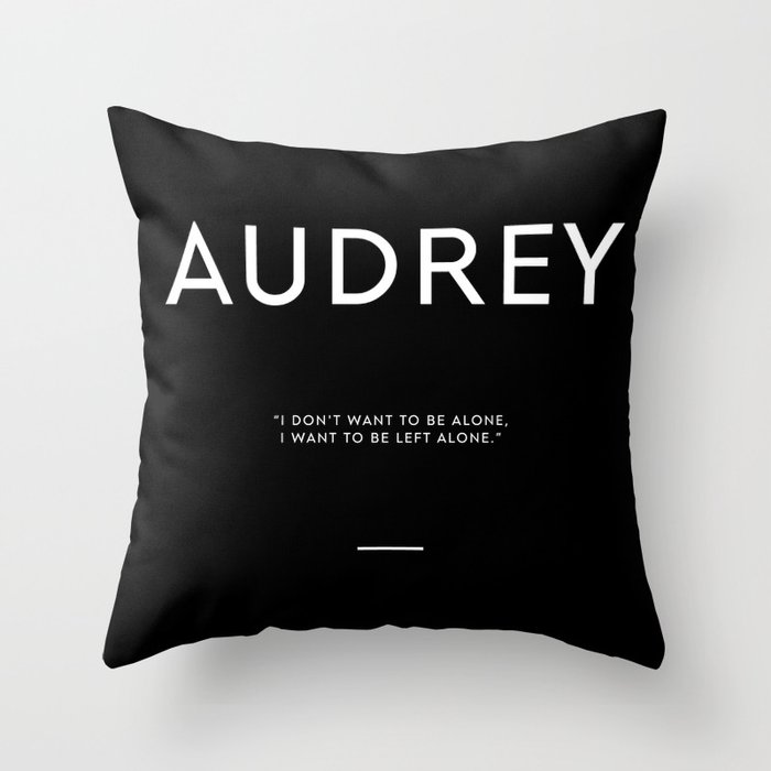ALONE QUOTE Throw Pillow