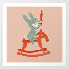 Rabbit Knight Art Print