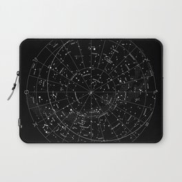 Constellation Map - Black & White Laptop Sleeve