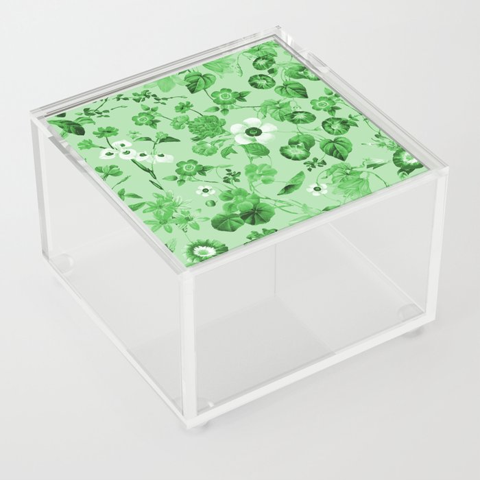 Tropical leaf floral botanical Acrylic Box