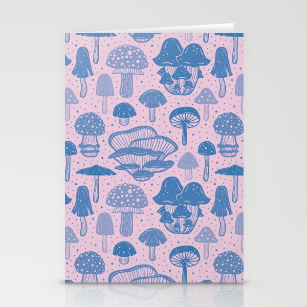 Pink Mushroom Madness Stationery Cards
