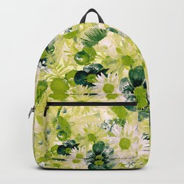 Green Floral Garden Backpack