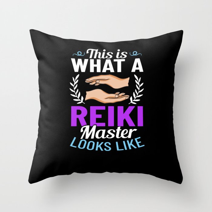 Reiki Healer Energy Healing Music Master Stone Throw Pillow