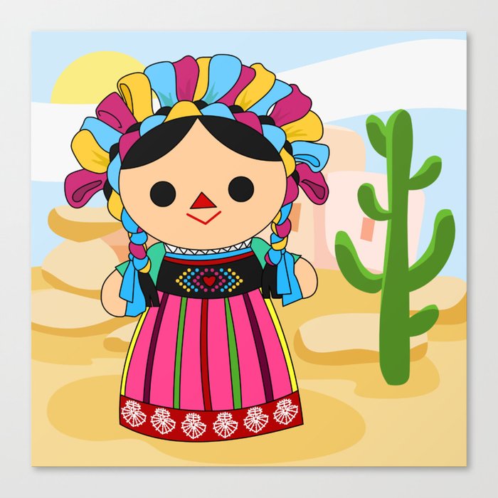 Maria 3 (Mexican Doll) Canvas Print