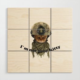 Soldier cat Wood Wall Art