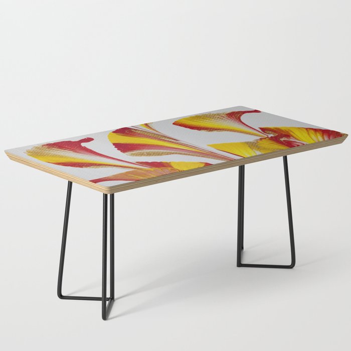 Red and yellow Lilies Coffee Table