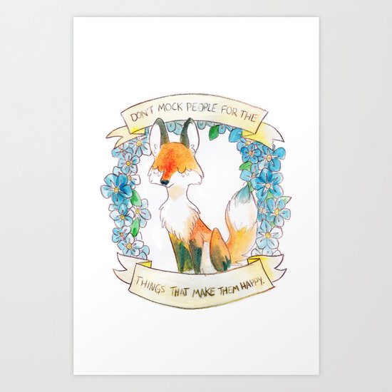 How To Be A Decent Person - Fox Art Print