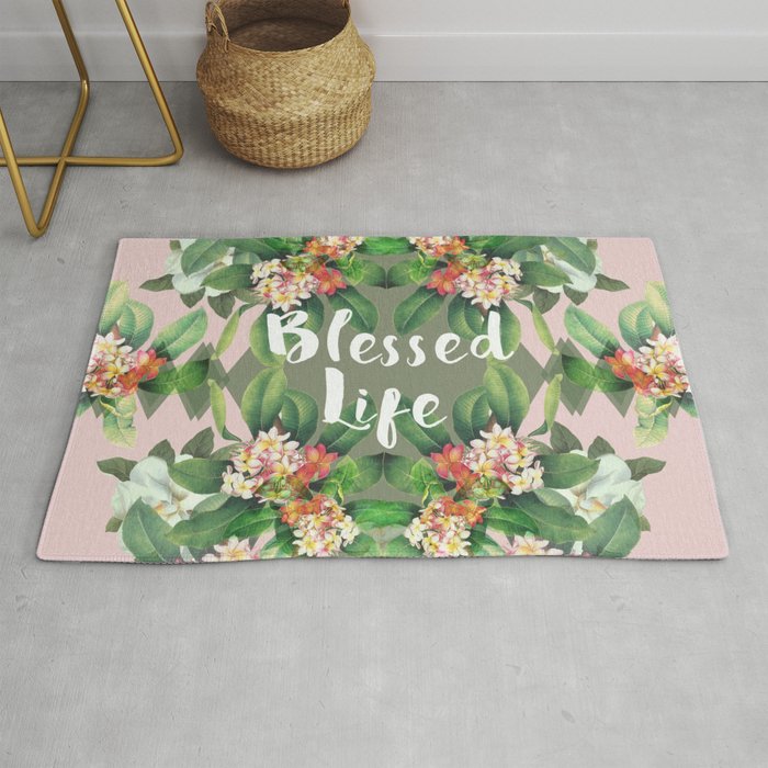 Blessed Life (pink version) Rug