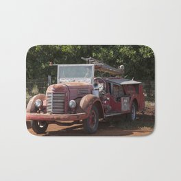 Fire Truck Bath Mats For Any Bathroom Decor Style Society6 Fire Truck Bath Mats For Any Bathroom