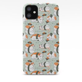 Sushi Soy Fish Pattern in Blue iPhone 11 case Sushi Soy Fish Pattern in Blue iPhone 11 case