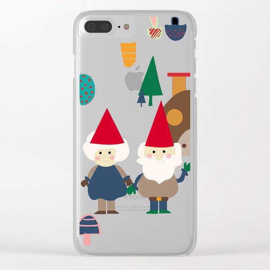 gnome pink Clear iPhone Case