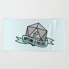 Anything is Possible D20 Beach Towel