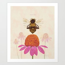 Just Bee - Meditation Art Print