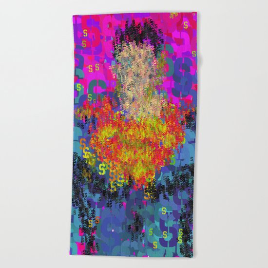 Super Type Man - Abstract Pop Art Comic Beach Towel