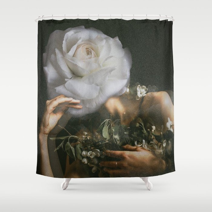 Rosy Disposition Shower Curtain