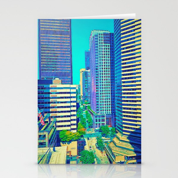 Seattle Downtown  Stationery Cards