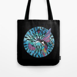 Hummingbird - Paper cut design Tote Bag