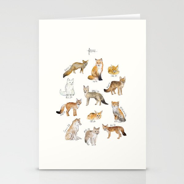 Foxes Stationery Cards