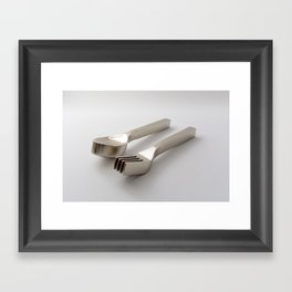 thick spoon and fork Framed Art Print