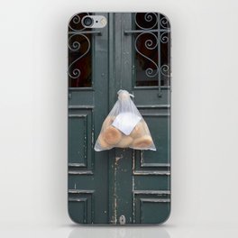 Good neighbors | Bakery delivery order hanging on the front door | Porto, Portugal iPhone Skin