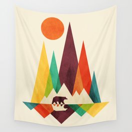 Bear In Whimsical Wild Wall Tapestry