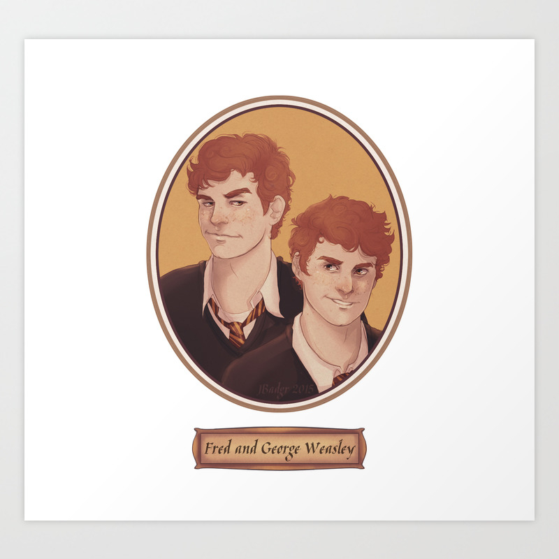 Fred And George Weasley Art Print By Aubyrnegine Society6
