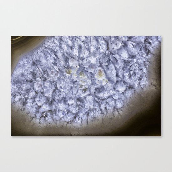 macro geode crystals Canvas Print