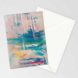 Pastel Abstract Art Stationery Card