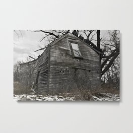 No Trespassing Metal Print | Building, Mono, Riverstonegallery, Color, November, Landscape, Abandoned, Home, Decay, Architecture 