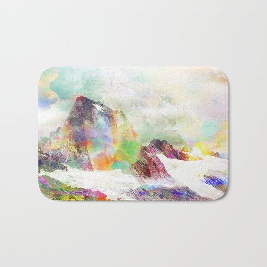 Glitch Mountain Bath Mat
