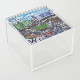 Cubs Collage Chicago  Acrylic Box