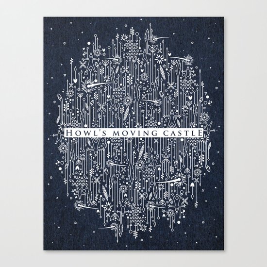 Ghibli Pattern Poster Project / Howl's Moving Castle Canvas Print