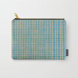 Plaid Lines in Blue Carry-All Pouch