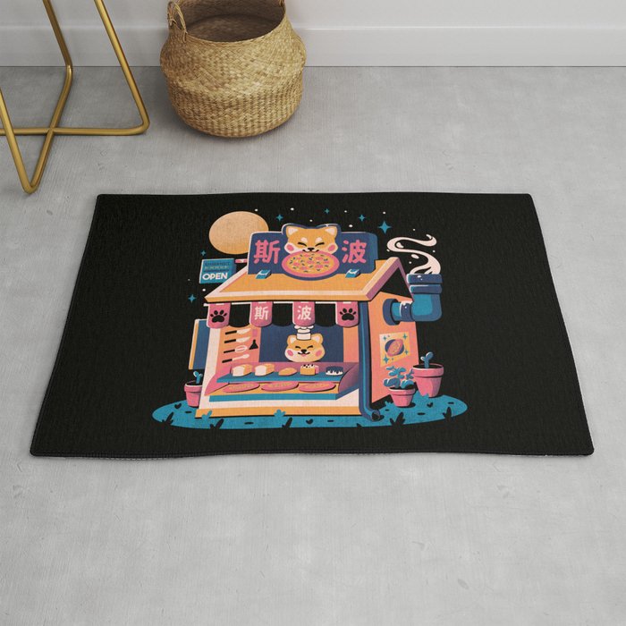 Shiba Hut - Kawaii Pizza Cute Dog Gift Rug