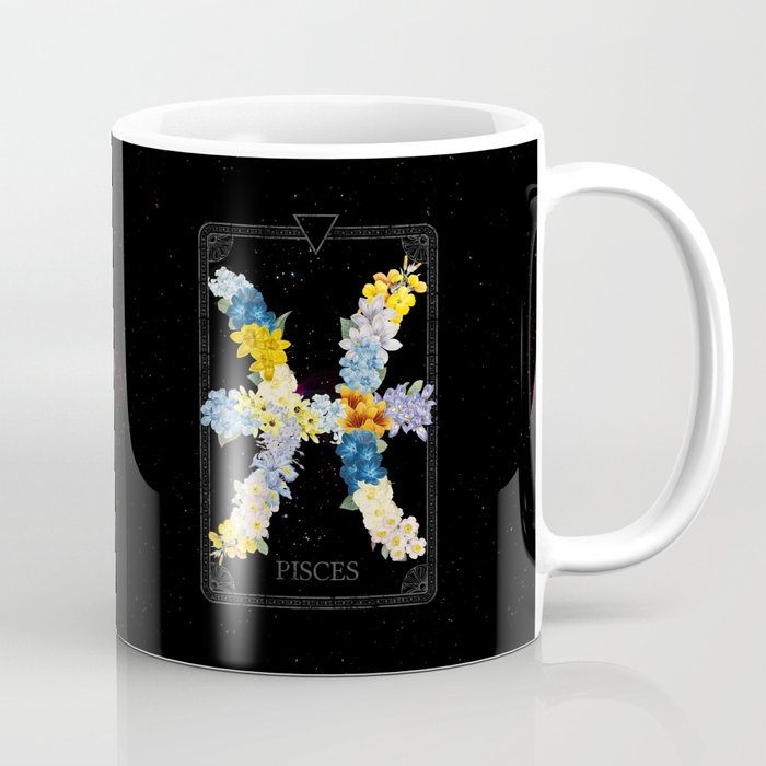 Floral Zodiac Sign: Pisces Coffee Mug