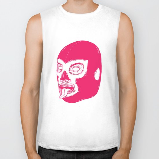 Pink Luchador Biker Tank