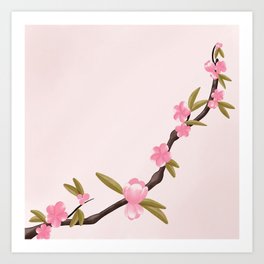 Watercolours cherry blossoms  Art Print | Cherry, Autumn, Spring, Branch, Flower, Japanese, Watercolor, Fall, Present, Gift 