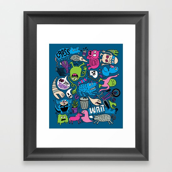Wait, What? Framed Art Print