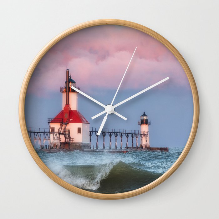 St. Joseph Michigan Lighthouse 01 Wall Clock