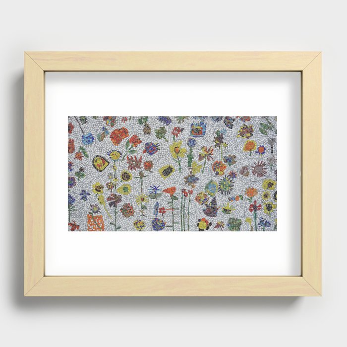 Street Flower Collage Recessed Framed Print