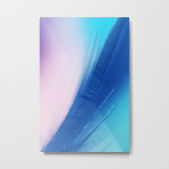 Feather Blue Metal Print
