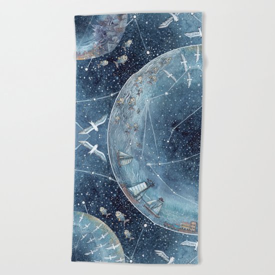 Capricorn & Aquarius friendship Beach Towel