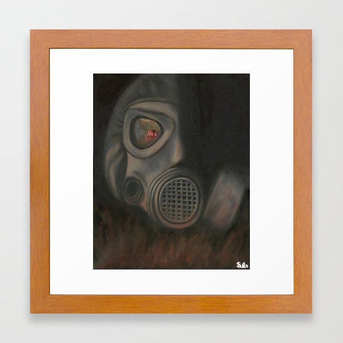 Freak Show Gas Mask Oil Painting Framed Art Print By