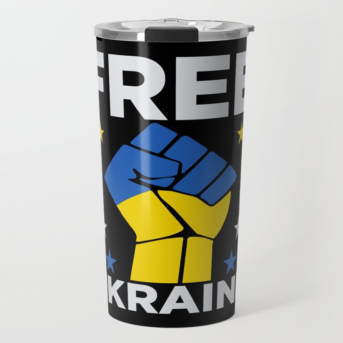Free Ukraine Stop War Travel Mug