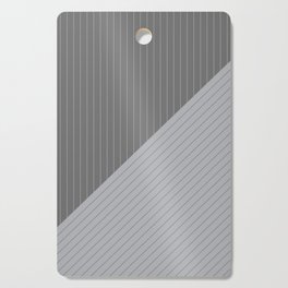 Elegant Pinstripes and Triangles Gray Grey Cutting Board