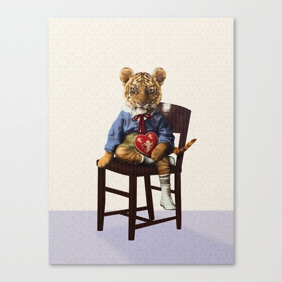 Tiny Tiger Valentine Canvas Print